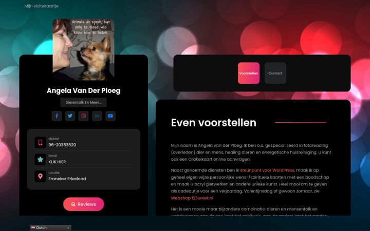 Screenshot of angelavanderploeg.nl