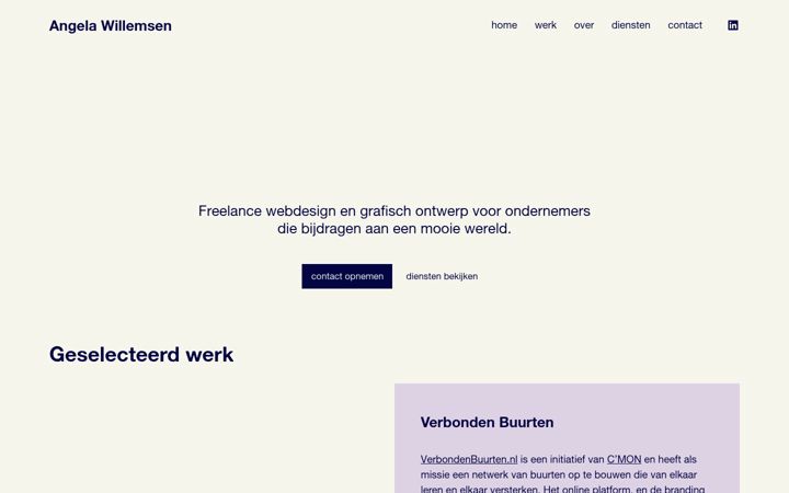 Screenshot of angelawillemsen.nl