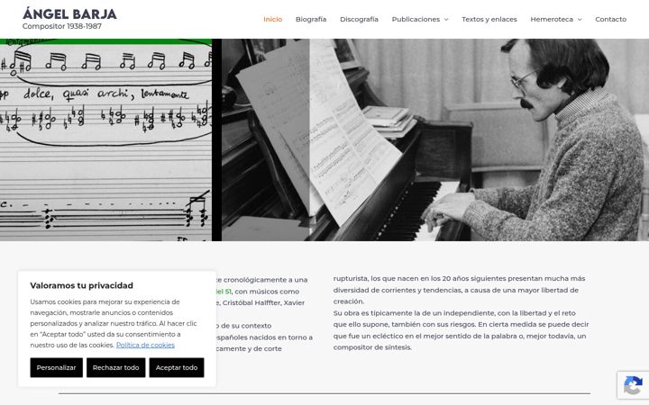 Screenshot of angelbarja.com