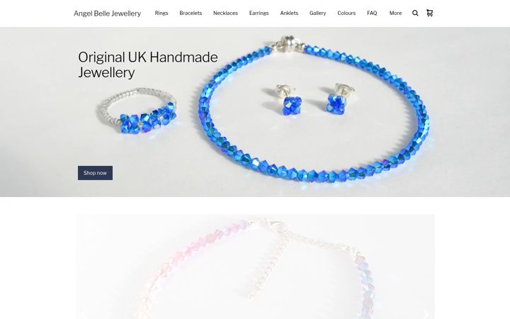 Ekraanipilt saidist angelbellejewellery.com