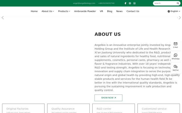 Screenshot of angelbiology.com