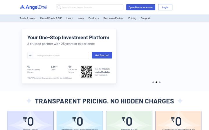 Screenshot of angelbroking.com
