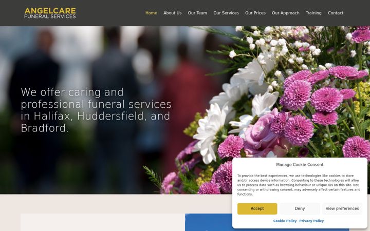 Képernyőkép: angelcarefuneralservices.co.uk