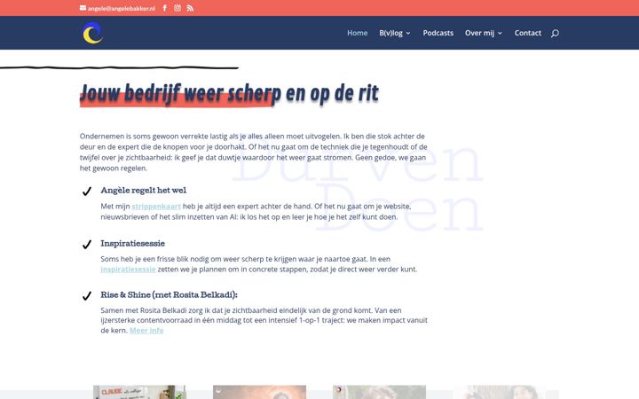 Screenshot of angelebakker.nl