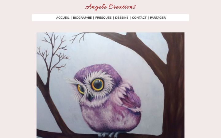 Screenshot of angelecreations.com
