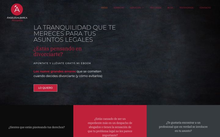 Screenshot of angelesalbarca.es