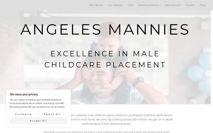 Screenshot of angelesmannies.com