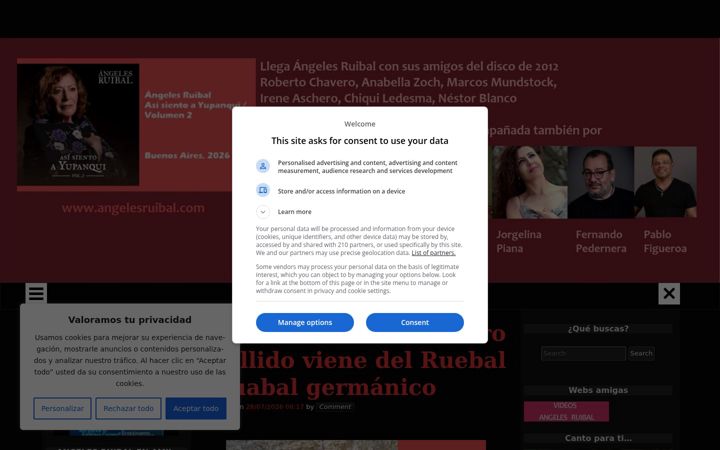 Screenshot of angelesruibal.com