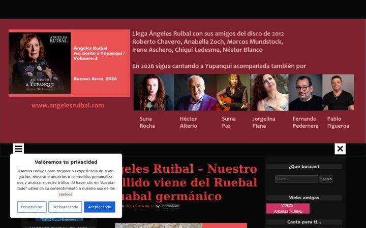 Screenshot of angelesruibal.es