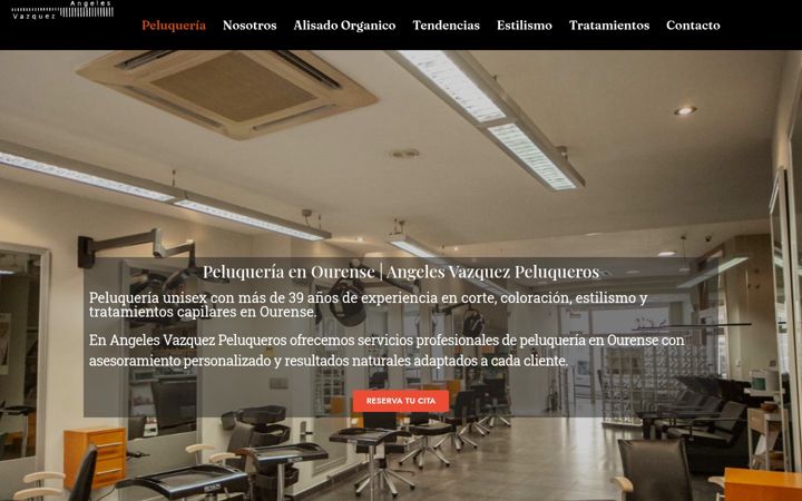 Екранна снимка на angelesvazquezpeluqueros.es