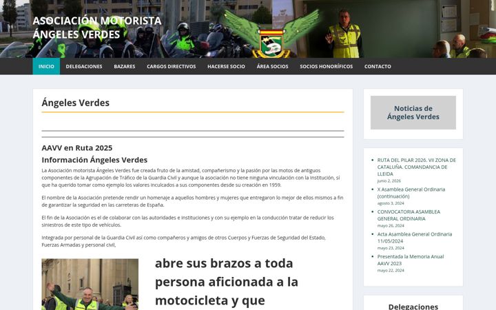Screenshot of angelesverdes.es