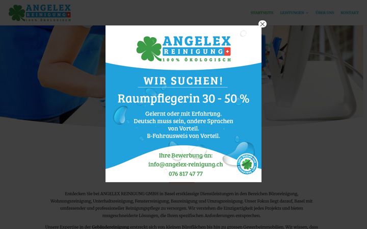 Captură de ecran a angelex-reinigung.ch