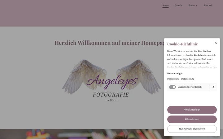 Screenshot of angeleyes-fotografie.de