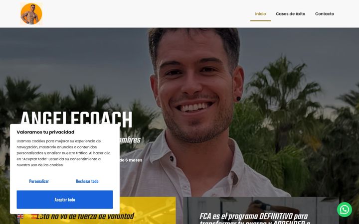 Screenshot of angelfcoach.com