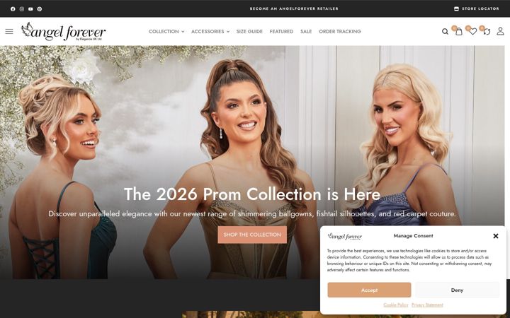 Screenshot of angelforever.co.uk