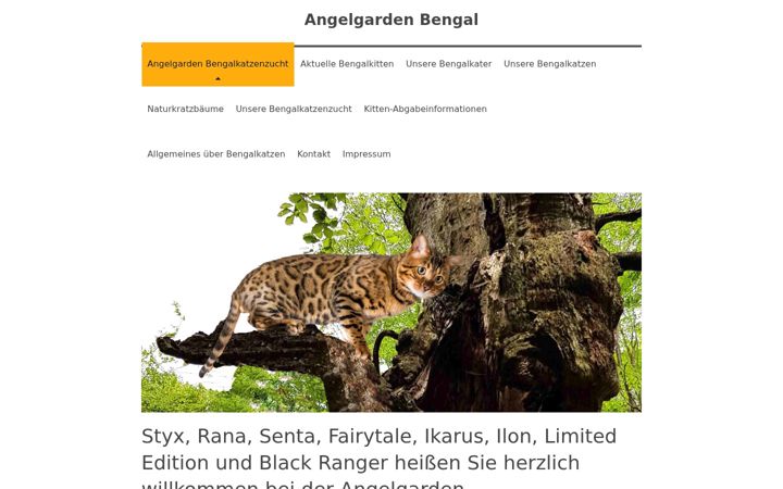 Ekrano kopija angelgarden-bengal.de