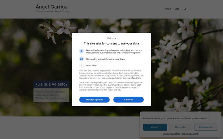 Screenshot of angelgarriga.com