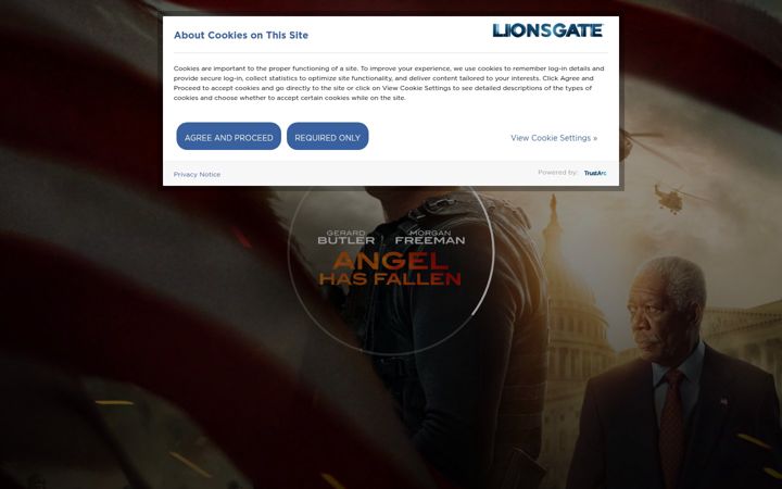 Screenshot of angelhasfallen.movie