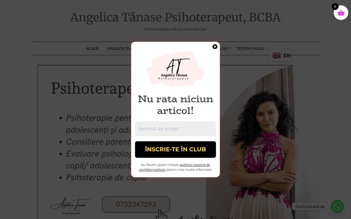 Zrzut ekranu angelicaburcea.com