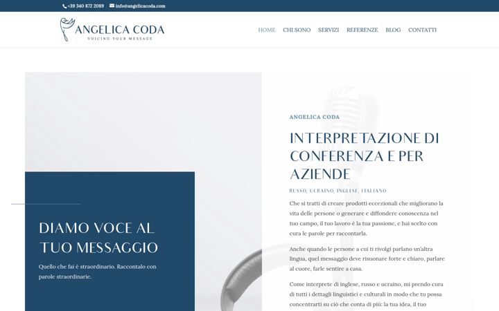 Screenshot of angelicacoda.com