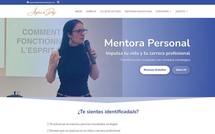 Screenshot of angelicadediego.com