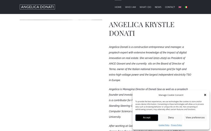 Screenshot of angelicadonati.com
