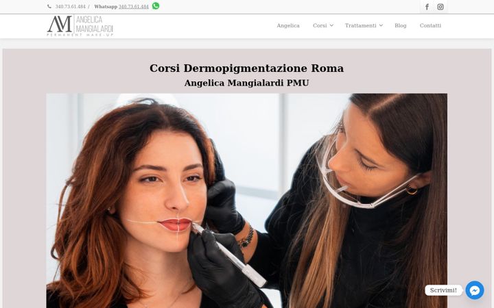 Screenshot stránky angelicamangialardi.it