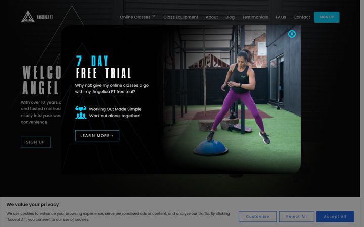 Screenshot of angelicapt.com