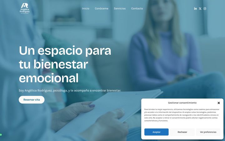 Screenshot of angelicarodriguezpsicologa.com