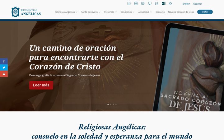 Captura de ecrã de angelicas.es