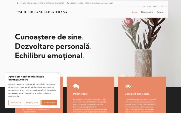 Screenshot of angelicatrasa.ro