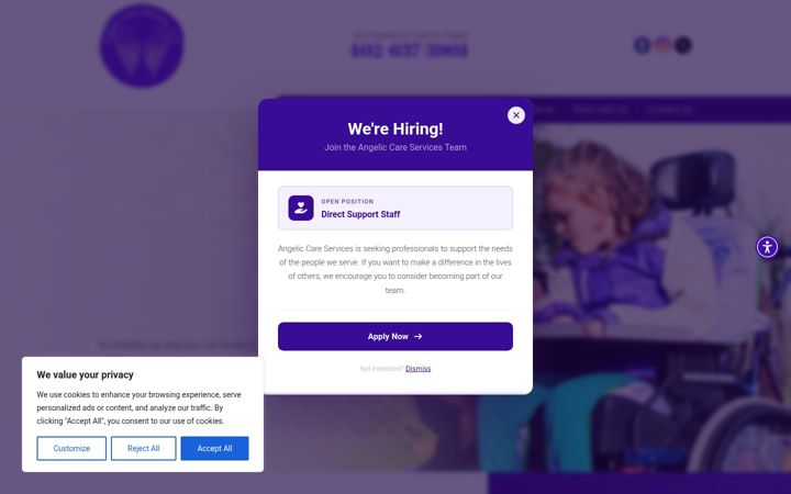 Zrzut ekranu angeliccareservices.com