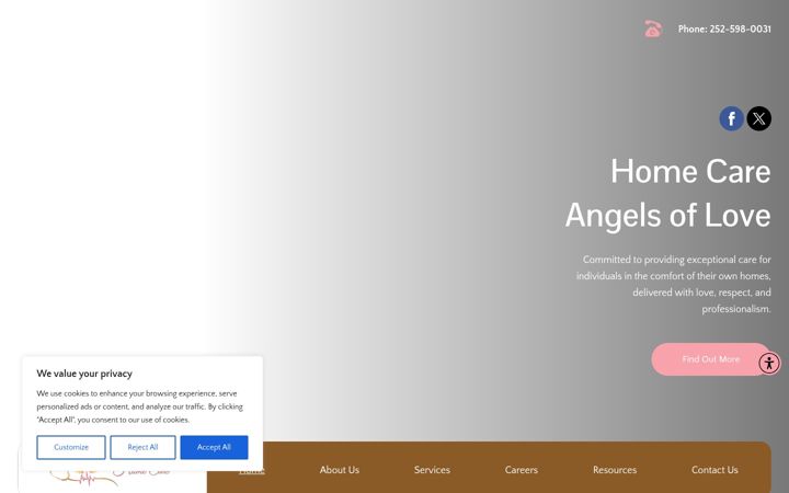 Screenshot of angelichomecarenc.com