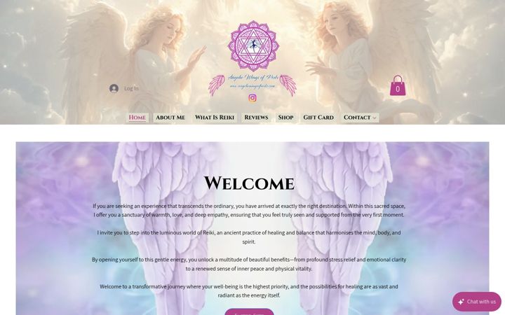 Ekrano kopija angelicwingsofreiki.com