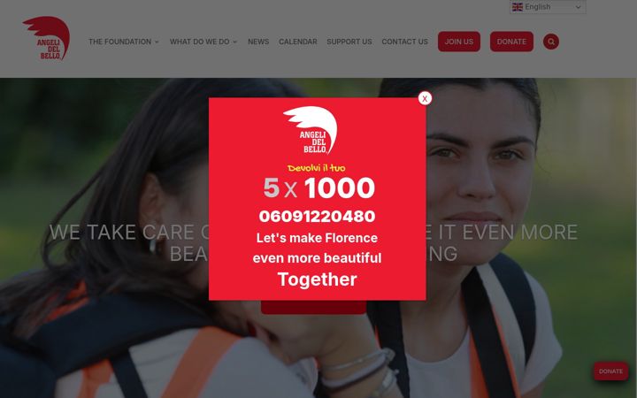 Screenshot του angelidelbello.org