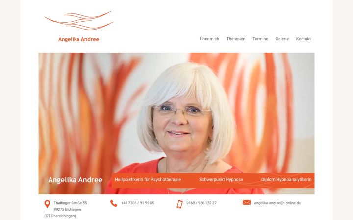 Screenshot of angelika-andree.de