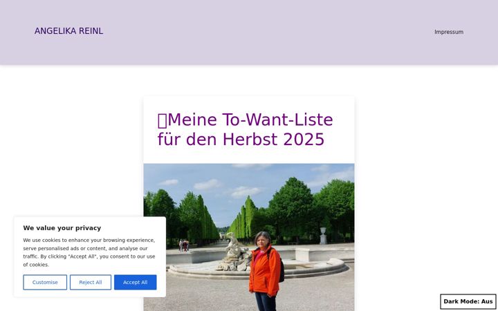 Screenshot of angelika-reinl.de