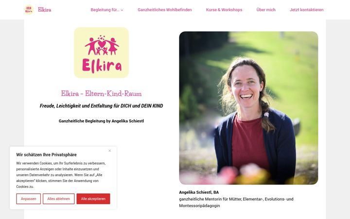 Screenshot of angelika-schiestl.at