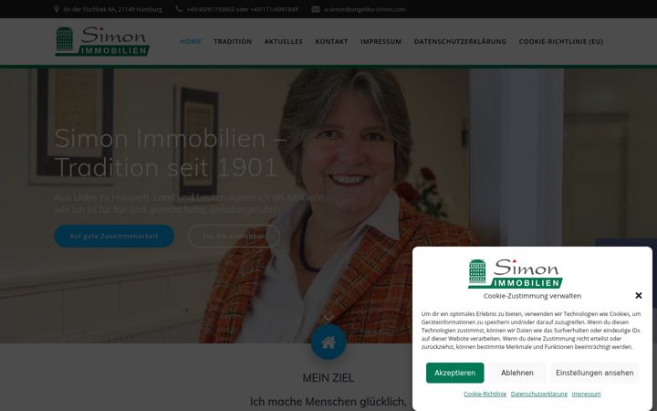 Screenshot of angelika-simon.com