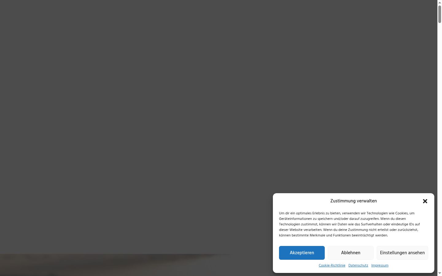 Screenshot tal-banner tal-kunsens muri qabel kwalunkwe interazzjoni