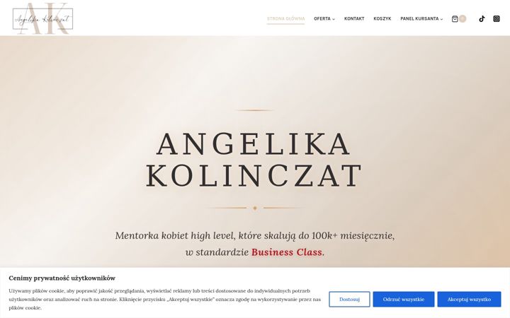 Screenshot of angelikakolinczat.pl