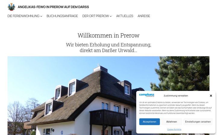 Screenshot of angelikas-fewo-prerow.de