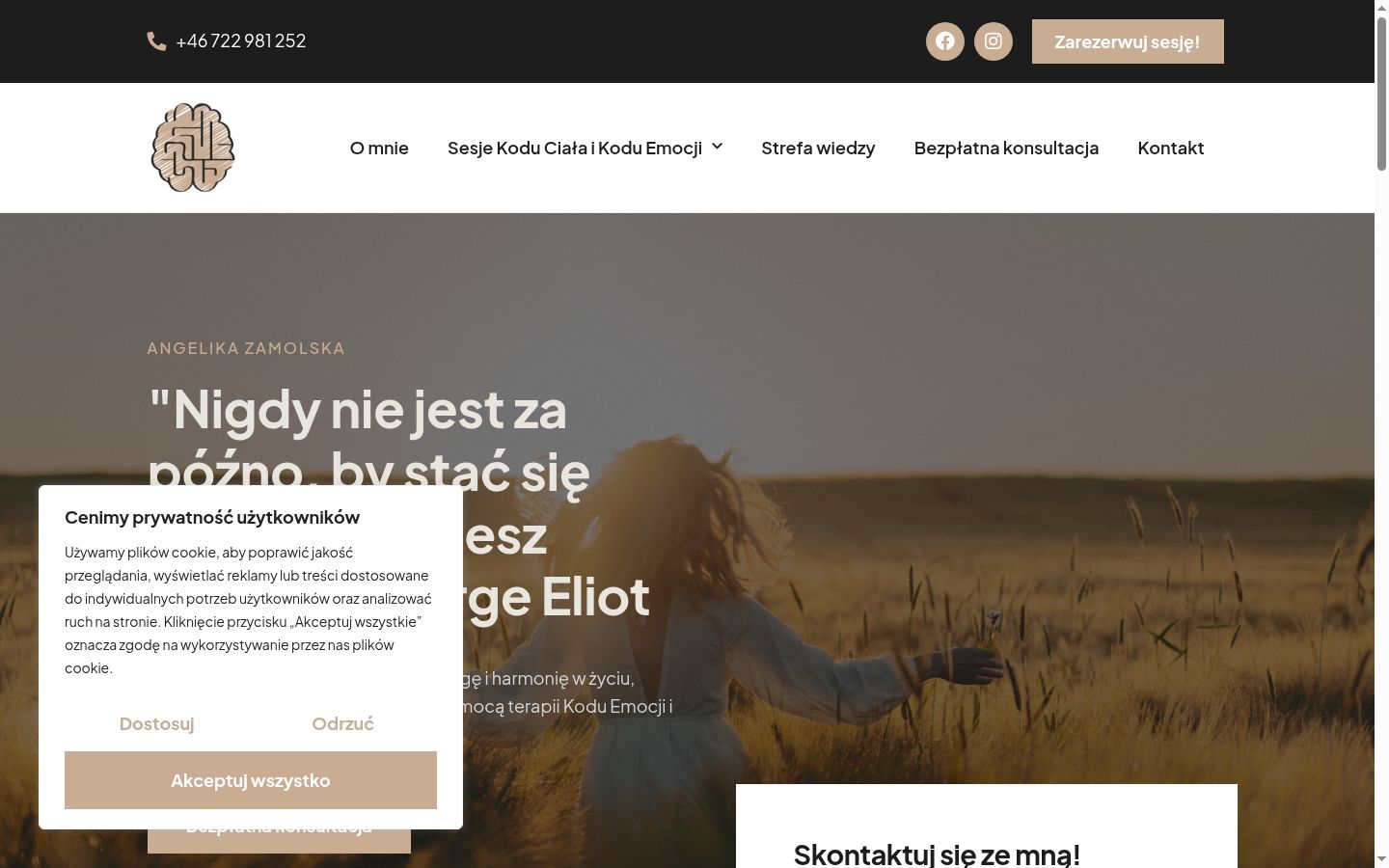 Screenshot tal-banner tal-kunsens muri qabel kwalunkwe interazzjoni