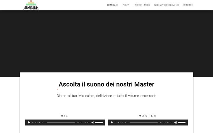 Screenshot of angelinamasteringstudio.it