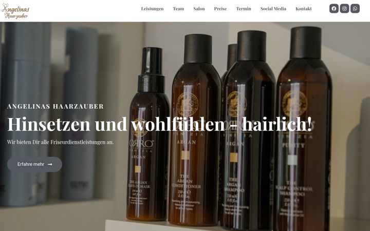 Screenshot van angelinas-haarzauber.de