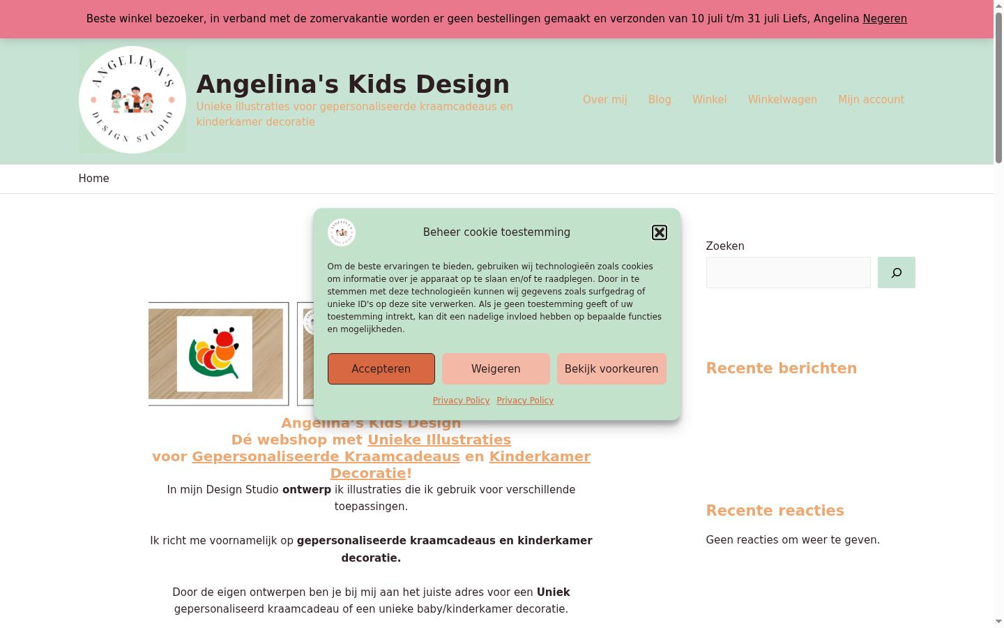 Screenshot of the consent banner shown before any interaction