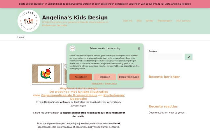 Screenshot of angelinaskidsdesign.nl
