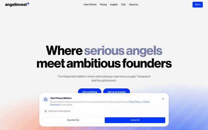 Ekrano kopija angelinvest.com
