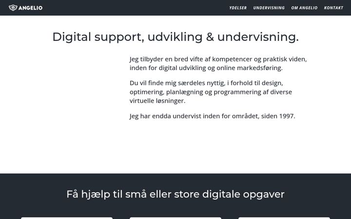 Screenshot of angelio.dk