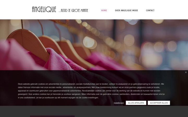 Screenshot of angelique-mode.nl